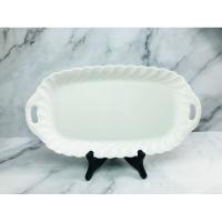 ราคา จานเซรามิกลายนูนขอบหยัก 16.5x30.5ซม. NIKKO JAPAN (F36) (28804256089)