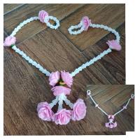 ราคา สายกั้นประตูเงินประตูทอง (ดอกกุหลาบบานสีชมพูพาสเทล) สายกั้นงานแต่ง (17455760956)