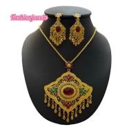 ราคา สร้อยคอ เครื่องประดับชุดไทย ชุดล้านนา ชุดสร้อยคอพร้อมต่างหู พร้อมส่ง (27733646584)