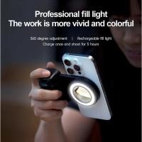 ราคา ไฟวงแหวนเซลฟี่แม่เหล็กบลูทูธ | 2 โหมดสี 5 ความสว่าง | เหมาะกับ iPhone 16-12/Android + ขาตั้งโทรศัพท์ (29272417753)