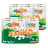 ราคา MAXMO แม็กซ์โม่ กระดาษอเนกประสงค์ 6 ม้วน / แพ็ค ( 2 แพ็ค 12 ม้วน) (9207627119)