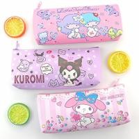 ราคา Melody กล่องดินสอ Kawaii กระเป๋านักเรียนดินสอ Cinnamoroll หนัง PU กระเป๋าเก็บเครื่องเขียน Kuromi Cinnamoroll กระเป๋าปากกาหญิง (29053311453)