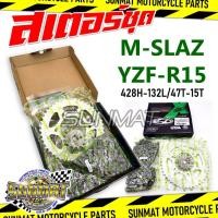 ราคา สเตอร์ชุด M-SLAZ (2015-2017)/YZF-R15 (2014-2017) สเตอร์หน้าหลังและโซ่สำหรับรถรุ่นเอ็มสแลช และอาร์15 ตัวเก่า (41764317965)