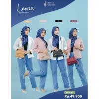 ราคา กระเป๋า Leena by ghina กระเป๋าสะพายผู้หญิงแฟชั่น กระเป๋าเครื่องสําอาง Clutch Folding wallet (24639407369)