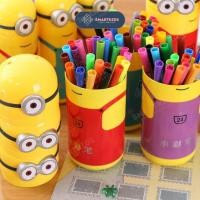 ราคา มินเนี่ยน ปากกามาร์กเกอร์สีน้ํา 12 สี วาดบนโต๊ะ ลบง่าย ทําความสะอาดแม้สีหมึก Smartkids (26129262677)
