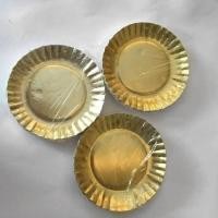 ราคา จานกระดาษเค้กวันเกิด จานเค้กกระดาษสีทอง เส้นผ่าศูนย์กลางทรงกลม 12 ซม (44121820301)