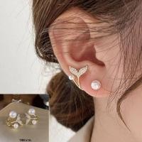 ราคา ต่างหูมุกหางปลาฝังเพชร CZ แท้ (19193637872)