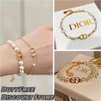 ราคา ของแท้ Dior Bracelet/women's Model/ดิออร์/สร้อยข้อมือ/ โปรดปรึกษาฝ่ายบริการลูกค้าสำหรับขนาดเฉพาะ (29625741495)