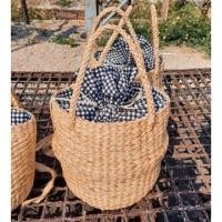 ราคา Beach bags กระเป๋าผักตบชวา กระเป๋าทรง Bucket ตะกร้าผักตบชวา กระเป๋าสาน ของขวัญ ของฝาก งาน Handmade (6038341074)