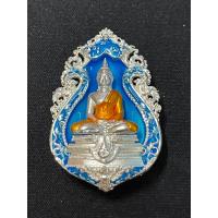 ราคา เหรียญพุทธศิลป์นาคราช หลวงพ่อทอง เนื้ิอชุบเงิน ลงยาจีวร ลงยาพื้นสีฟ้า ตอกแจก เลข 15 (23380501543)