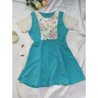 ราคา เดรสเขียวมิ้น แขนชีฟอง (15451804432)