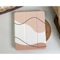 ราคา Khaki Color Block Lines Magnetic Smart Case Cover เคส iPad 9, เคส iPad Mini 6 iPad Air iPad Pro 2021, iPad Air 5 Air 4 เคส iPad Pro 11 (40421105859)