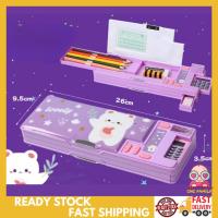 ราคา กล่องดินสอเครื่องคิดเลขสองด้าน ซีเอ็นซี สําหรับเด็ก/กบ เพนเทล/อนุบาล/นักเรียน (19087086458)