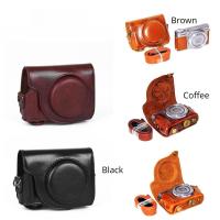 ราคา หนัง PU กระเป๋ากล้องพร้อมสายคล้องสําหรับ Canon Powershot G9X G9X II Mark II SX700 SX710 SX720 SX730 SX740 (43016947671)