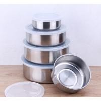 ราคา A1702)ชุดหม้อสแตนเลส 5 ใบ ชามเก็บอาหารสแตนเลส กล่องเก็บอาหารสแตนเลส (7385377337)