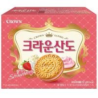 ราคา คราวน์ แซนโด บิสกิตสอดไส้ครีมนม และครีมสตอเบอร์รี่ 161กรัม คุกกี้ (42020281878)