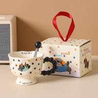ราคา Polka Dot Ceramic Cup Mug ครัว (43354998627)