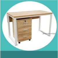 ราคา โต๊ะทำงานขาเหล็กพร้อมตฺู้ลิ้นชักมีล้อเลื่อนแยกอิสระยาว120cm**ไม่ได้ส่งตจว.** (16689319677)