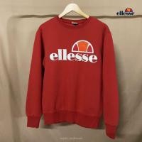 ราคา เสื้อสเวตเตอร์สีแดงส้ม แบรนด์ ellesse แท้ (มือสอง) (40770095153)