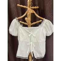 ราคา เสื้อครอปลูกไม้สีขาว ผูกโบว์น่ารักๆแขนตุ๊กตา แต่งด้วยผูกโบว์ (29363158803)