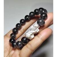 ราคา ไหมดำ : หรือแก้วขนเหล็ก แต่งด้วยปี่เซี้ยะเงินแท้ (21573204194)