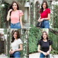 ราคา บอดี้สูทแขนสั้น แต่งแขนระบายชั้น (42304767890)