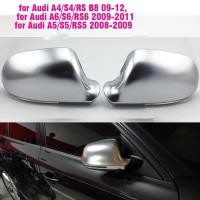 ราคา 1 คู่รถ Wing Mirror Caps Matt Chrome กระจกกระจกมองหลังด้านข้างหมวก S Line สําหรับ Audi A4 S4 B8 A6 C6 09-11,A3 Q3 A5 (50450313164)