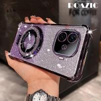 ราคา Luxury Glitter Bling วงเล็บแม่เหล็กชุบปลอกสําหรับ VIVO iQOO Z9 5G/VIVO iQOO Z9 Turbo/VIVO iQOO Z9 Turbo +/VIVO iQOO Z9 Turbo Plus Gradient สี่มุม Anti-fall ซิลิโคนอ่อนนุ่ม (27469733302)