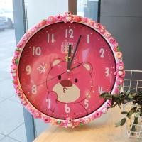 ราคา นาฬิกาแขวนผนัง นาฬิกาติดผนัง นาฬิกาแขวนเงียบการ์ตูนน่ารักห้องเด็กนาฬิกาแขวนบ้านห้องนั่งเล่นห้องนอนนาฬิกาสตรอเบอร์รี่หมีสาวหัวใจ (42320327367)