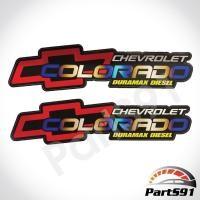 ราคา สติ๊กเกอร์ COLORADO ลายไทเทเนี่ยม ติดท้ายกระบะ 1 ชุดมี 2 แผ่น (2676740623)