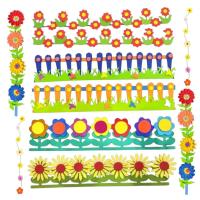 ราคา ดอกไม้ตกแต่งขอบบอร์ด ดอกไม้จัดบอร์ด รั้วโฟมยางจัดบอร์ด (21475596978)