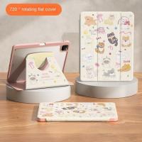 ราคา [iPad Air 4] เคสอะคริลิค ลายการ์ตูนแมว ประดับโบว์ พร้อมช่องใส่ปากกา 360 สําหรับ iPad Air 5 10.9 Pro 11 10th 9th 8th Gen 7th 10.2 Mini 6 Mini4 5 ° เคสหมุนได้ (25769651634)