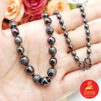 ราคา สร้อยคอลายประคำเม็ดเรียงไซส์ ตัวเรือนสีดำ ความยาว 20 นิ้ว ชุบลงดำ แฟชั่น ใส่ในชีวิตประจำวัน ใส่ในงานพิธีหรืองานทางการได้ (48100267696)