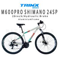 ราคา (แถมหมวก) จักรยานเสือภูเขา TRINX รุ่น M600 Pro เฟรมอลู 29 นิ้ว ชุดเกียร์ Shimano 24 สปีด ดิสก์เบรคน้ำมัน (25659374967)