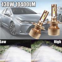 ราคา 1 คู่ หลอดไฟหน้า 65W LED ไฟหน้ารถยนต์ 12V แสงสีขาว ขั้วH1 H3 H4 H7 H8 H9 H11 9006/HB4 9005/HB3 (16587825055)