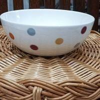 ราคา NARUMI ชาม 14.5 × 5.5 ซม. ลายจุด สีสวยละมุน Made in Japan เนื้อ Fine China เนื้อดี เนียนละเอียด มือ 2 สวยมาก ถ (28717718842)