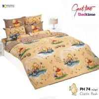 ราคา TOTO ชุดผ้าปู ✖️ไม่รวม✖️ผ้านวม ลาย การ์ตูน ไร้รอยต่อ ทอเต็มผืน หลับเต็มตื่น โตโต้ หมีพูห์ PH74 (9415829285)
