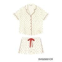 ราคา Sabina เซ็ตชุดนอน เสื้อแขนสั้น กางเกงขาสั้น รหัส SVG25001CR - สีครีม (40960744025)