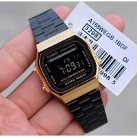 ราคา นาฬิกา Casio รุ่น A168WEGB-1B นาฬิกาดิจิตอล สีดำ/ทอง ของแท้ 100% รับประกันสินค้า 1 ปีเต็ม (643847985)