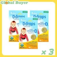 ราคา [ 3 Boxs ] Baby Ddrops Baby 400 IU Vitamin D 90 drops 2.5ml (28607984939)
