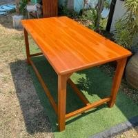 ราคา Sukthongแพร่ โต๊ะอาหารไม้สัก 70x130สูง70 ซม. สีสักน้ำตาลส้มเคลือบเงา SUKP-502 (27610454925)