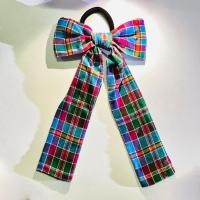 ราคา ✨ ยางมัดผมโบว์ ลายผ้าทอมือ ผ้าขาวม้าลายตาหมู่ ตาเล็ก น่ารักๆ | HANDMADE งานผ้าทอมือ - MeBow (23311759402)