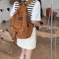 ราคา กระเป๋าเป้สะพายหลังผ้าใบหญิงฮาราจูกุที่เรียบง่ายขนาดใหญ่-ความจุมัธยมต้นวิทยาลัยนักเรียนกระเป๋านักเรียนอเมริกันโรงเรียนมัธยม (49300174073)