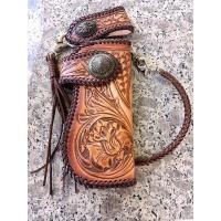 ราคา กระเป๋าสตางค์หนังแท้ตอกลายหน้าเดียว (3860579729)