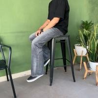 ราคา กางเกงยีนส์ Bobson Crackwash สีเทา Bootcut (B37) (42605727186)