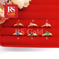 ราคา แหวนทองรูปหัวใจลงยา สำหรับเด็ก เบอร์ 4 ใส่ในชีวิตประจำวันได้ (18257404369)