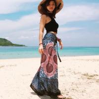 ราคา กางเกงแหวกข้าง กางเกงเลผูกเอวแหวกข้าง ลายไทย (2360592519)