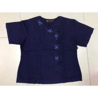 ราคา เสื้อหม้อฮ่อม คอกลมปักดอกป้าย ป้ายปักดอก หม้อฮ่อม หม้อห้อม หม้อห่อม ห้อมหม้อ หม้อง้อม หม้อ ไห ตะไล ป้าก ตึงโป๊ะ (2688335988)