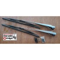 ราคา DATSUN ดัทสัน 720 SD23 PICKUP ก้านใบปัดน้ำฝน + ใบปัดน้ำฝน + กิ๊บล็อค ก้านสีเทา คู่ละ (26901259711)