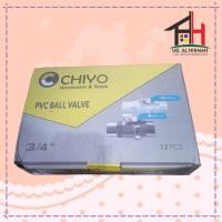 ราคา THICK PVC STOP VALVE PVC BALL VALVE STAINLESS HANDLE 3/4" CHOYO BOX 12 ชิ้น (40723873777)